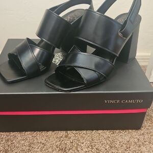 Vince Camuto Black Strappy Heels